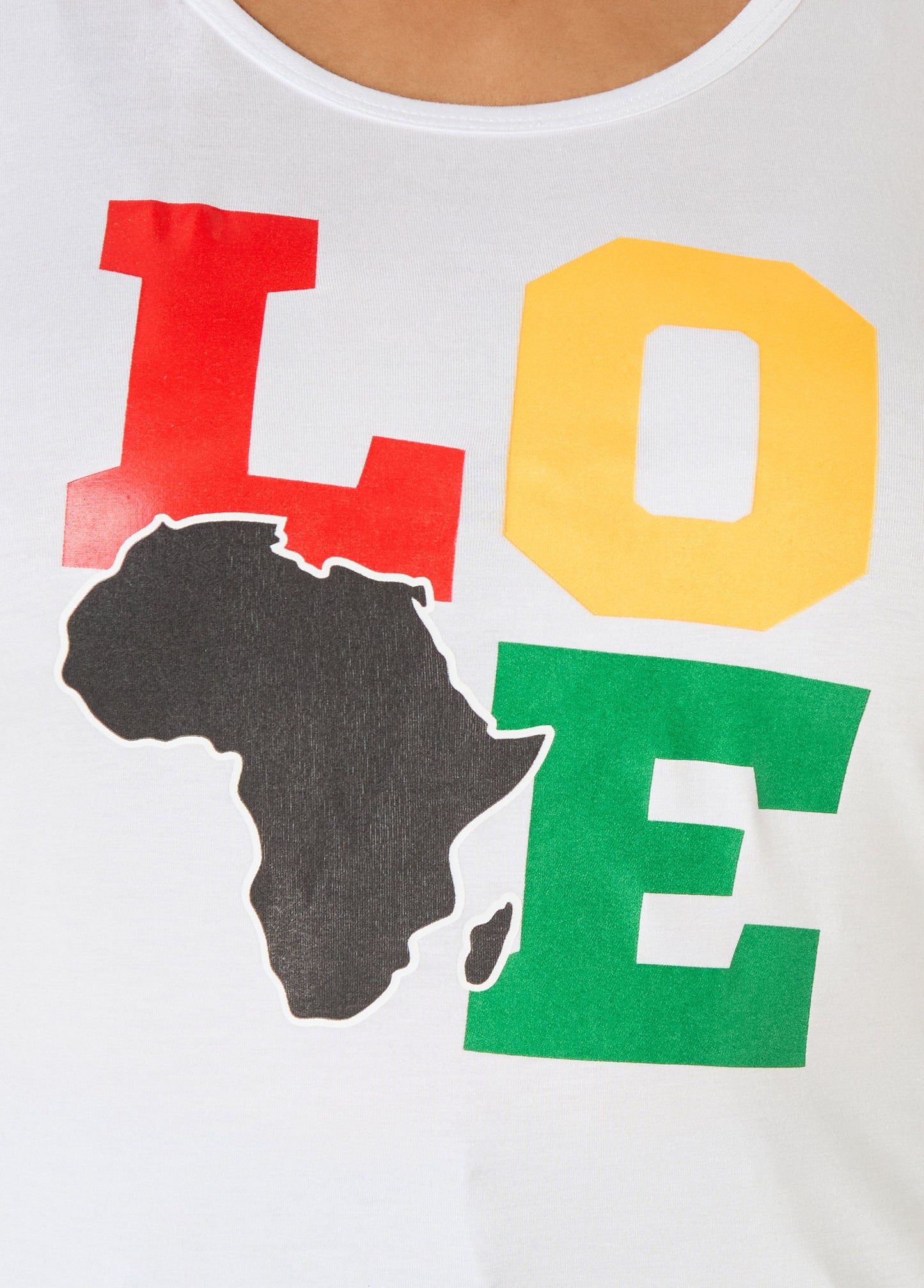 Ashley Stewart Love Africa Graphic Tee White
