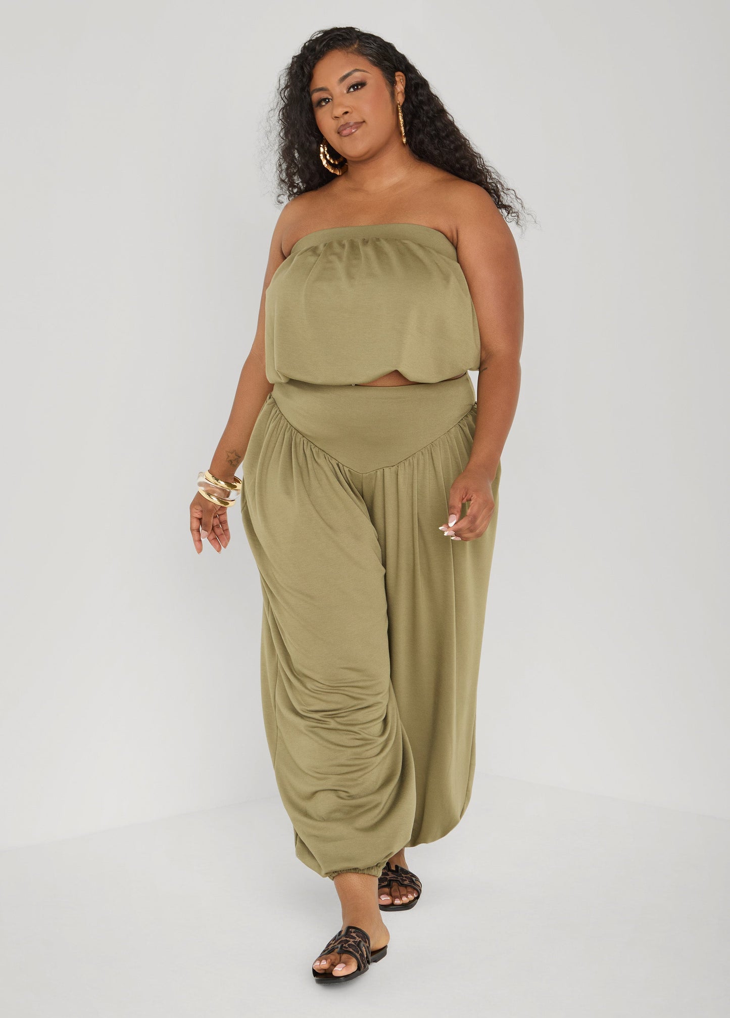Ashley Stewart Bubble Tube Top Rust
