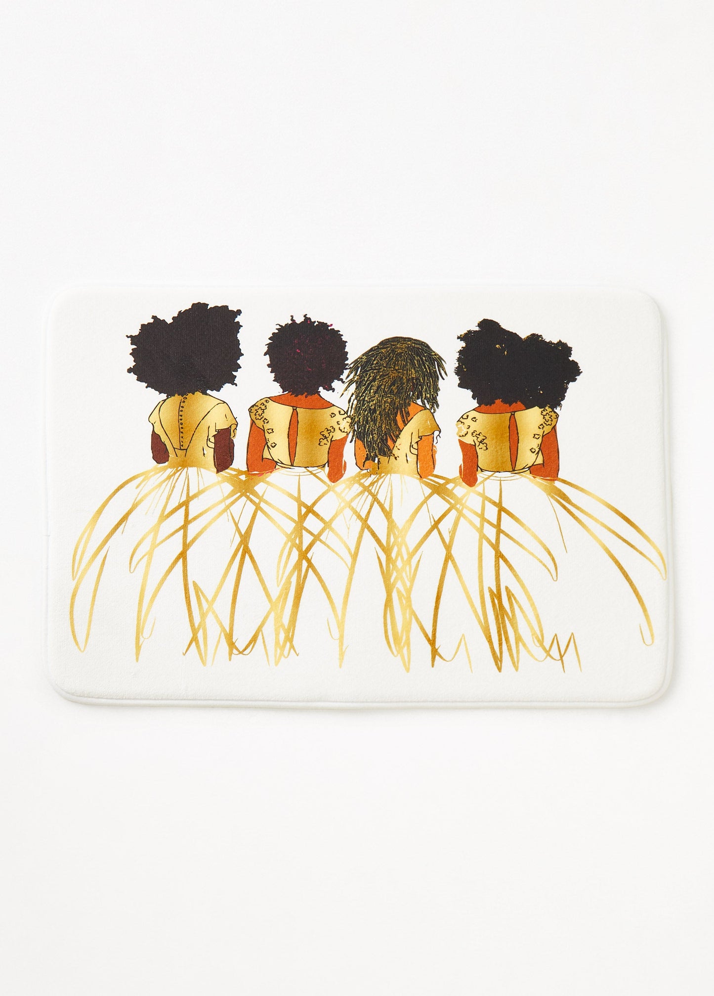 Ashley Stewart Pardon My Fro™ Royal Bath Mat White