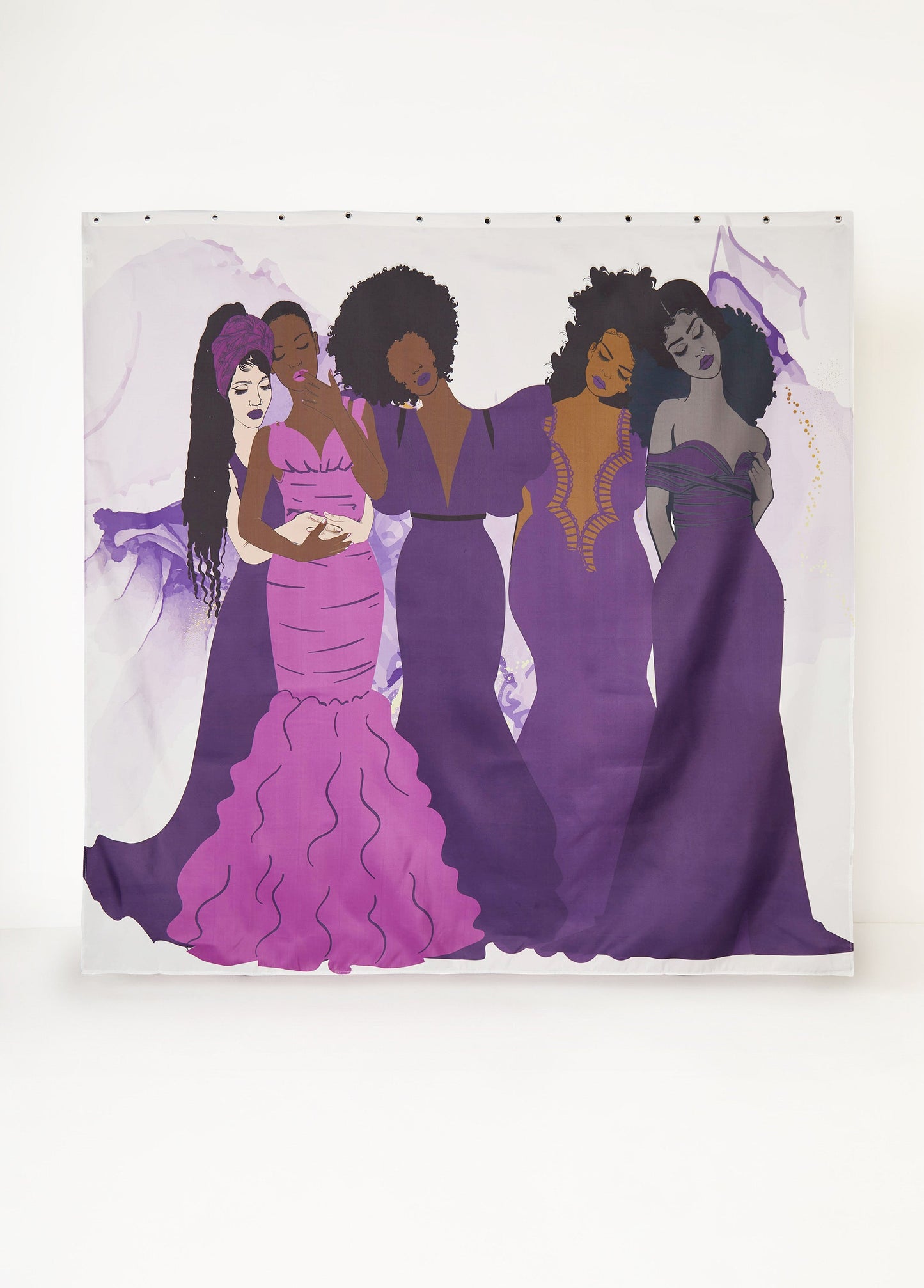 Ashley Stewart Pardon My Fro™ Harmony Shower Curtain White