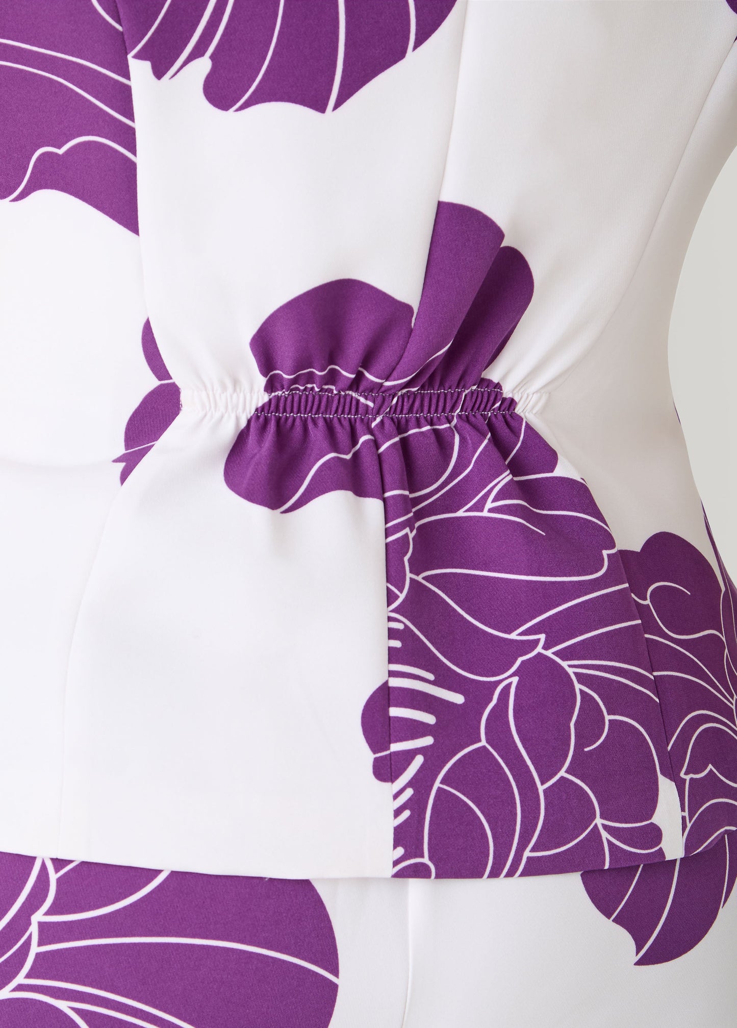 Ashley Stewart Ruched Floral Print Vest Pansy