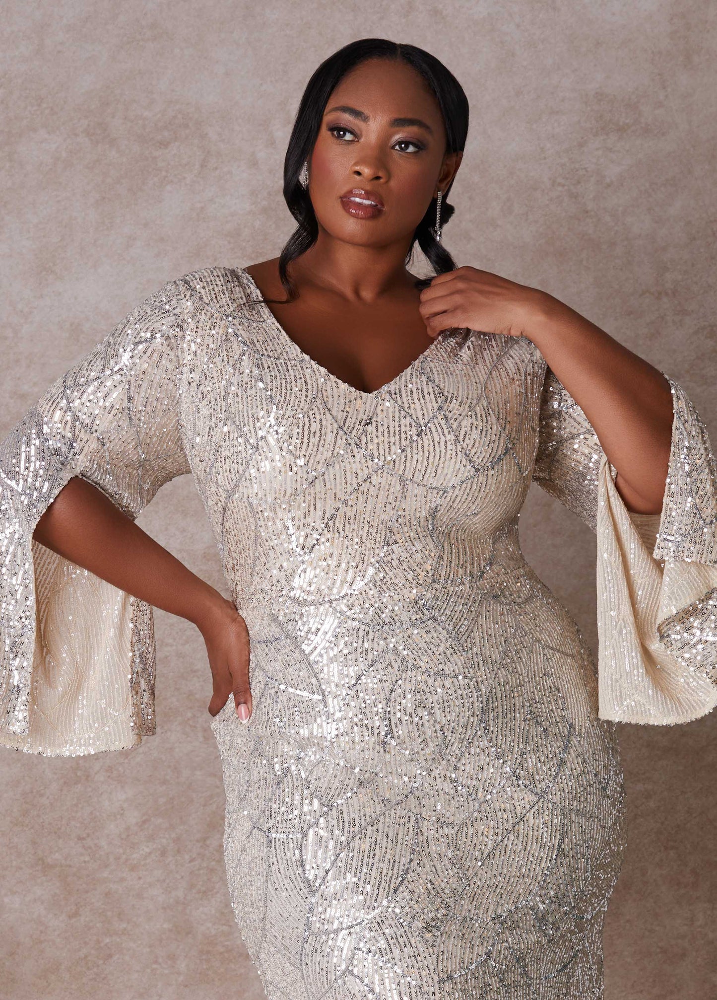 Ashley Stewart The Cora Wedding Gown Egret