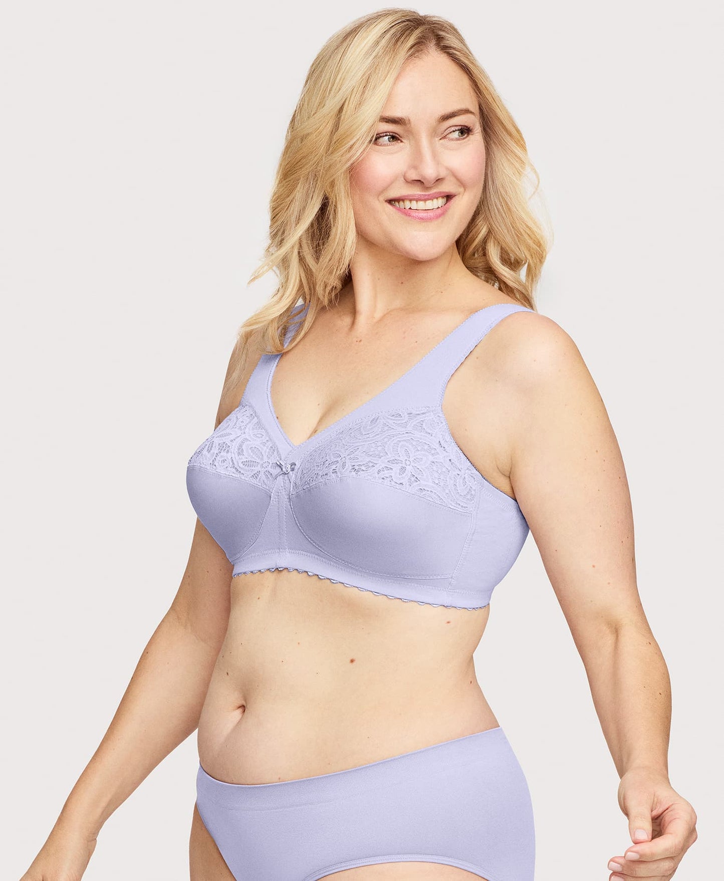Ashley Stewart MagicLift Cotton Support Bra Lilac