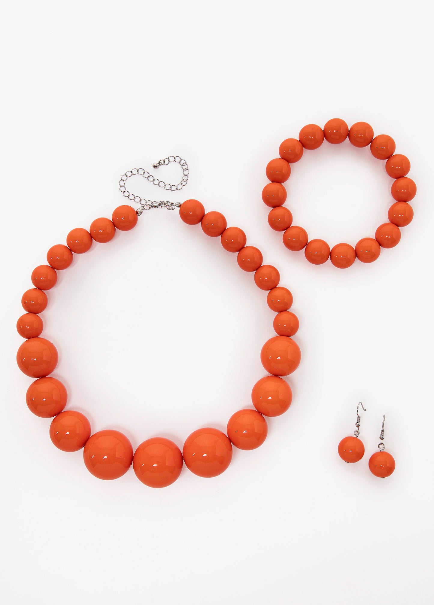 Ashley Stewart Beaded Three Piece Necklace Set Spectra Yellow