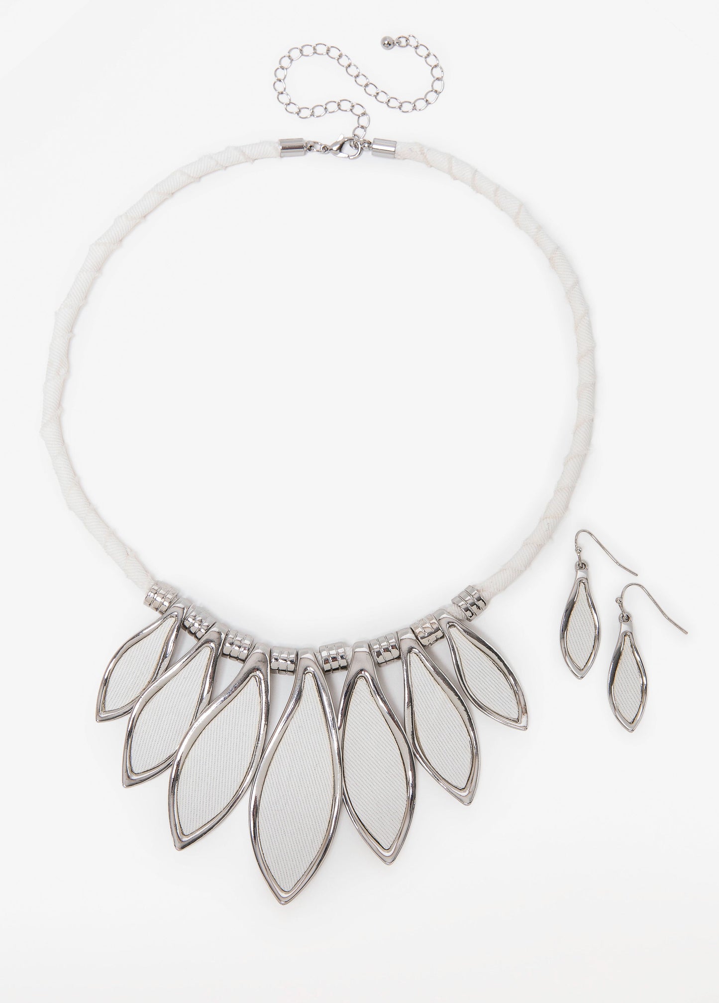 Ashley Stewart Denim Necklace Set Denim