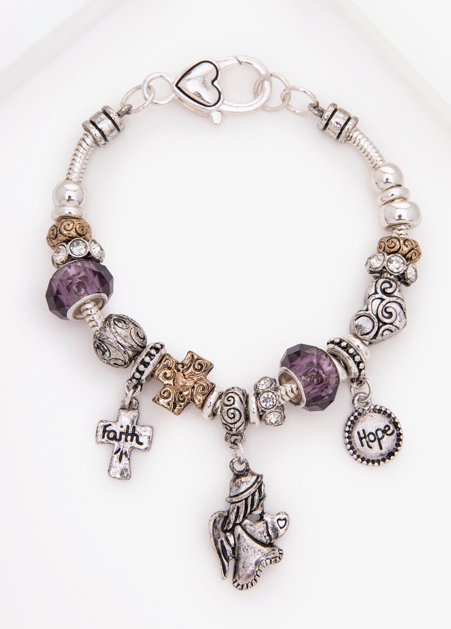 Ashley Stewart Angel Charm Bracelet Silver
