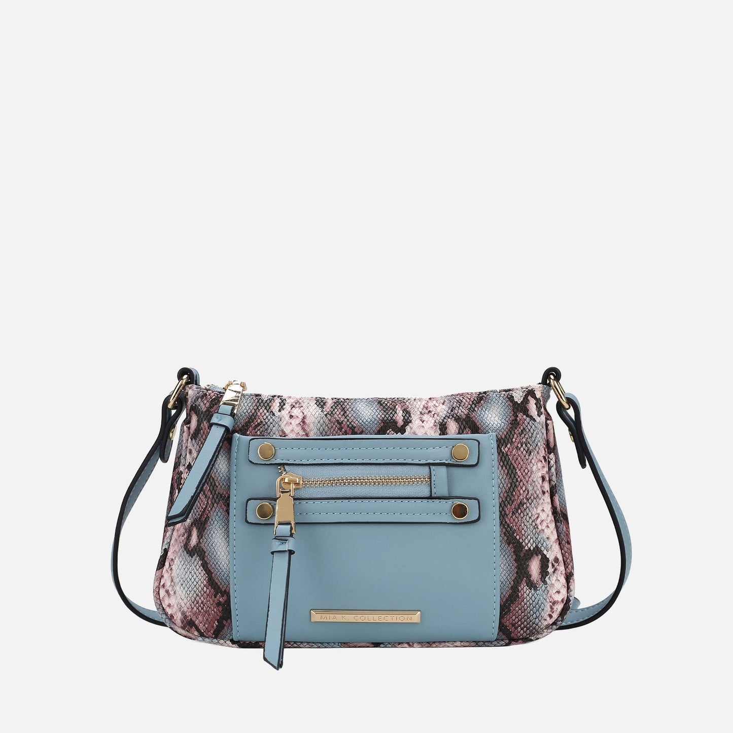 Ashley Stewart Essie Snake Effect Crossbody Bag Snake Beige