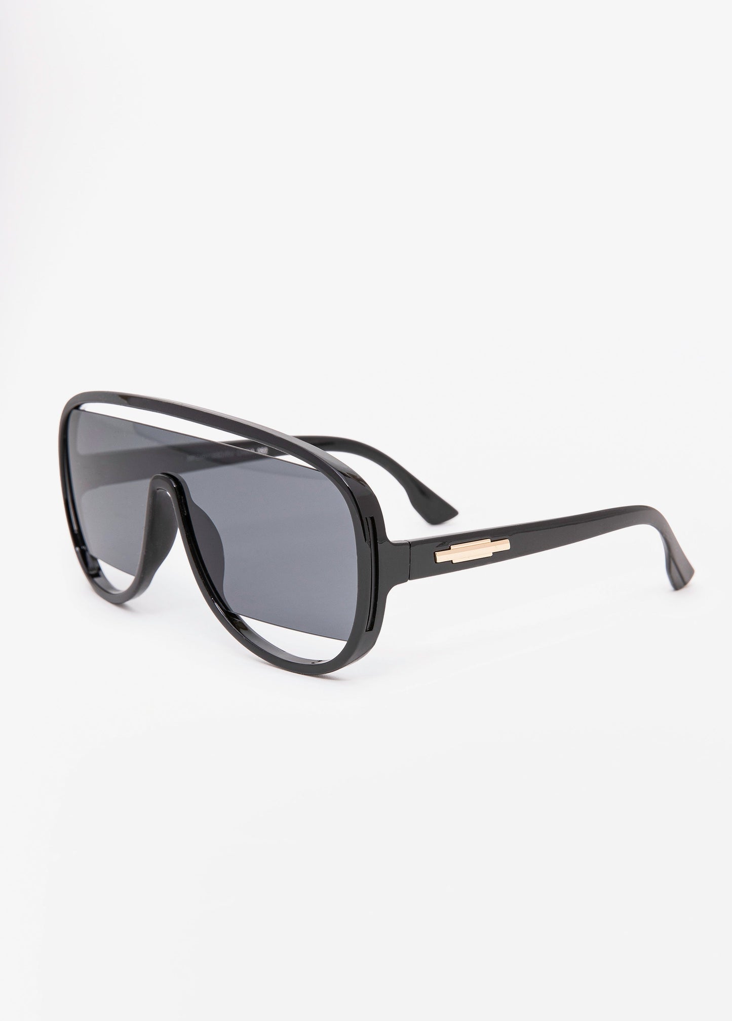 Ashley Stewart Cutout Aviator Sunglasses Black