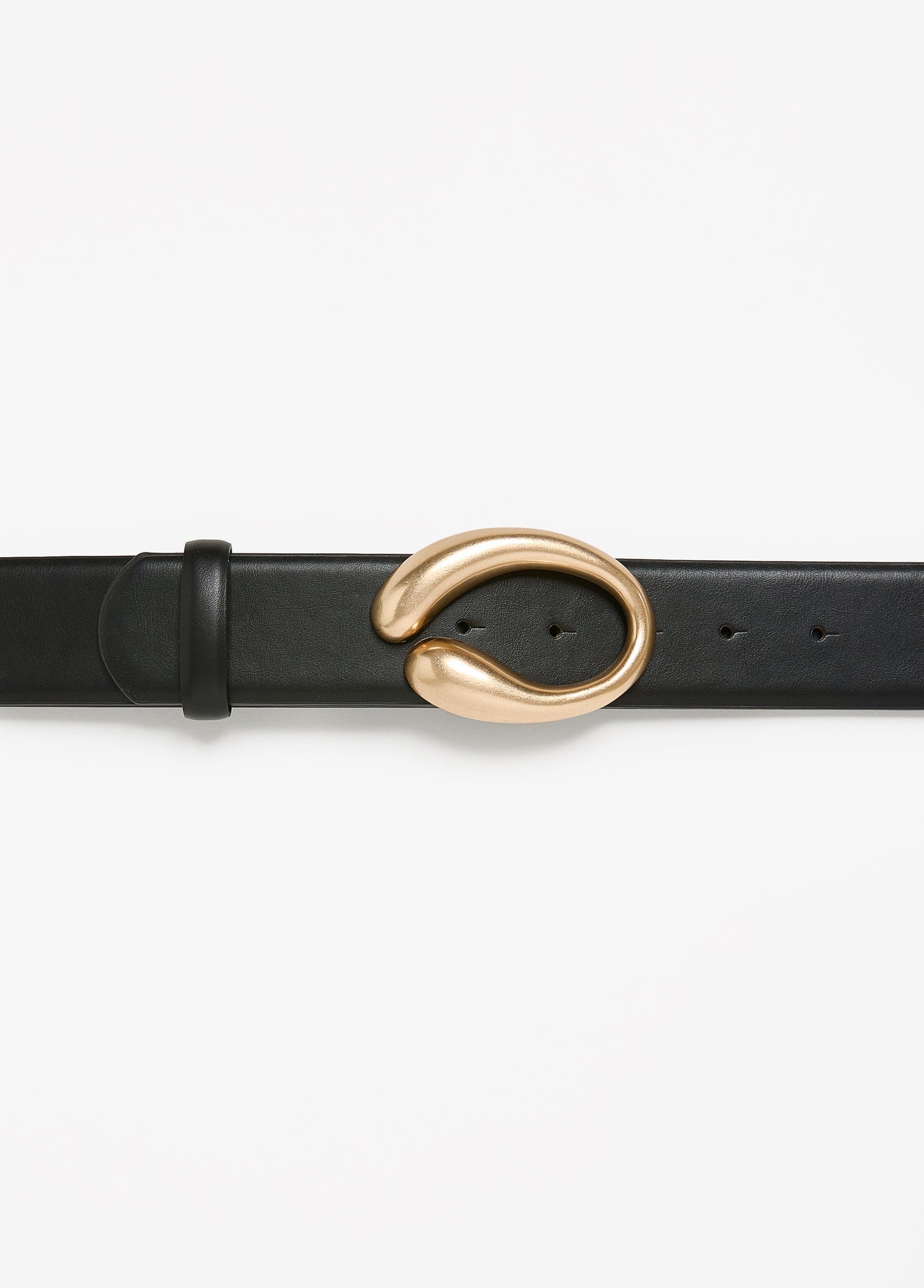 Ashley Stewart Sculpted Buckle Waist Belt Black