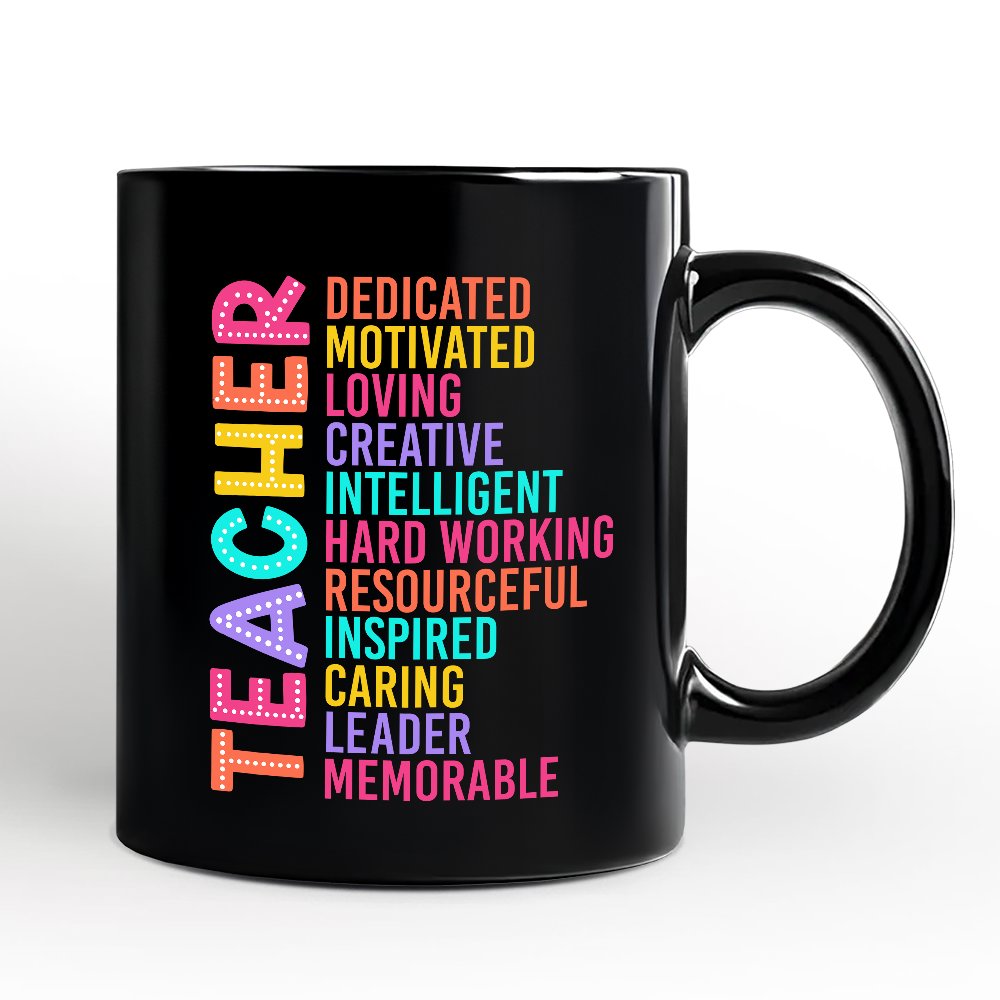 Ashley Stewart Teacher Ceramic Mug Black