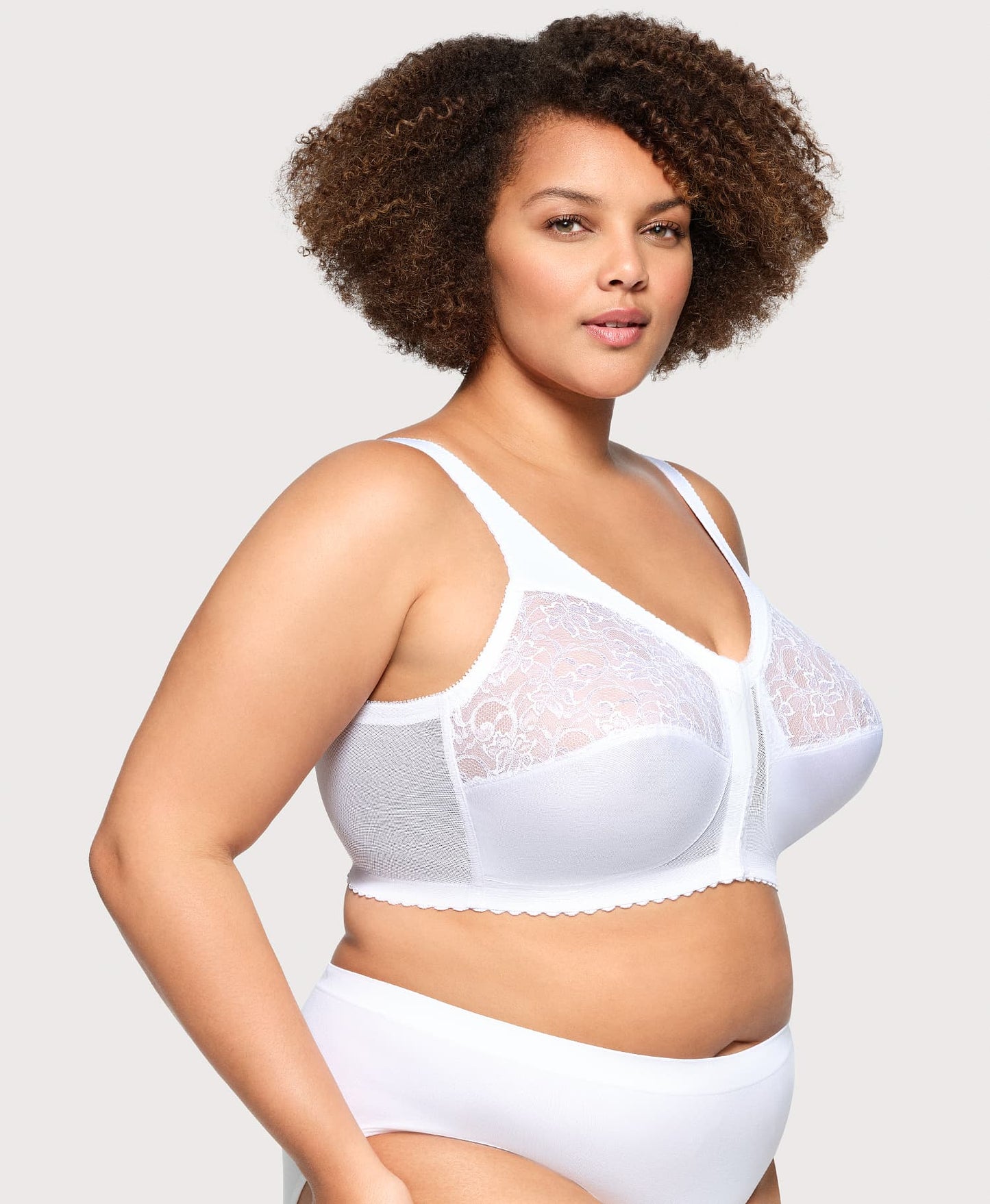 Ashley Stewart MagicLift Front-Closure Support Bra White