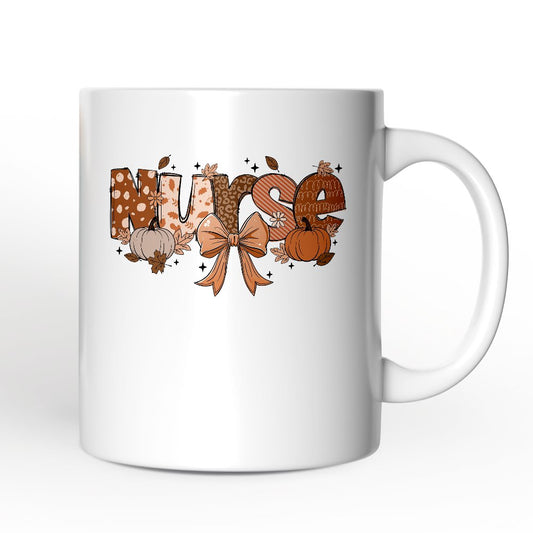 Ashley Stewart Pumpkin Nurse Ceramic Mug White