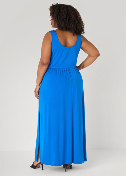 Ashley Stewart Shell Embellished Maxi Dress Orangeade