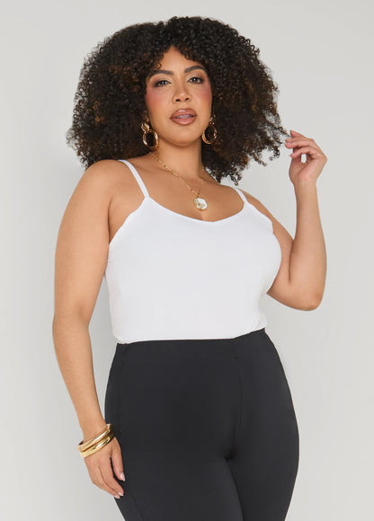 Ashley Stewart Textured V Neck Cami Primrose Yellow