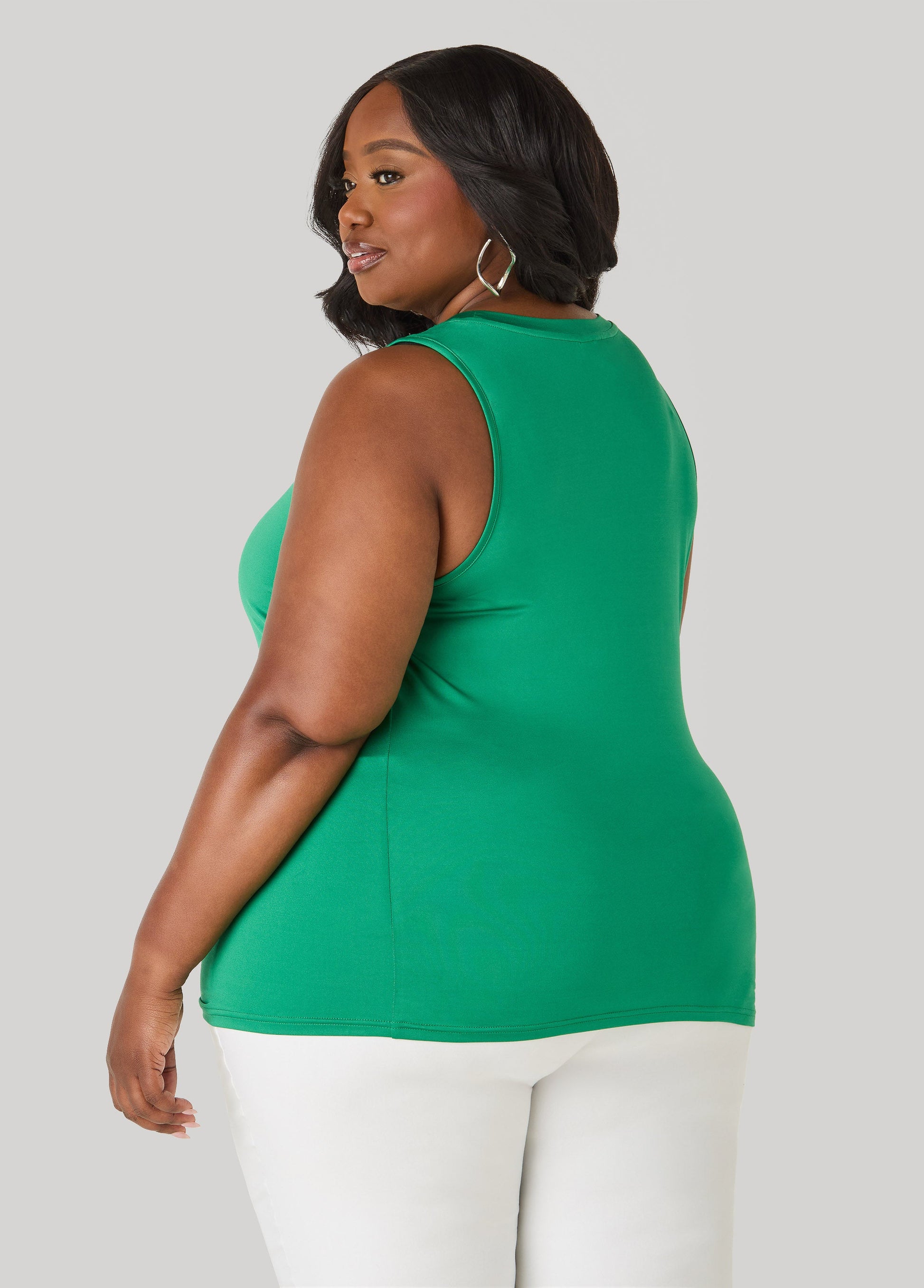 Ashley Stewart The Basic Stretch Knit Cami Bosphorus