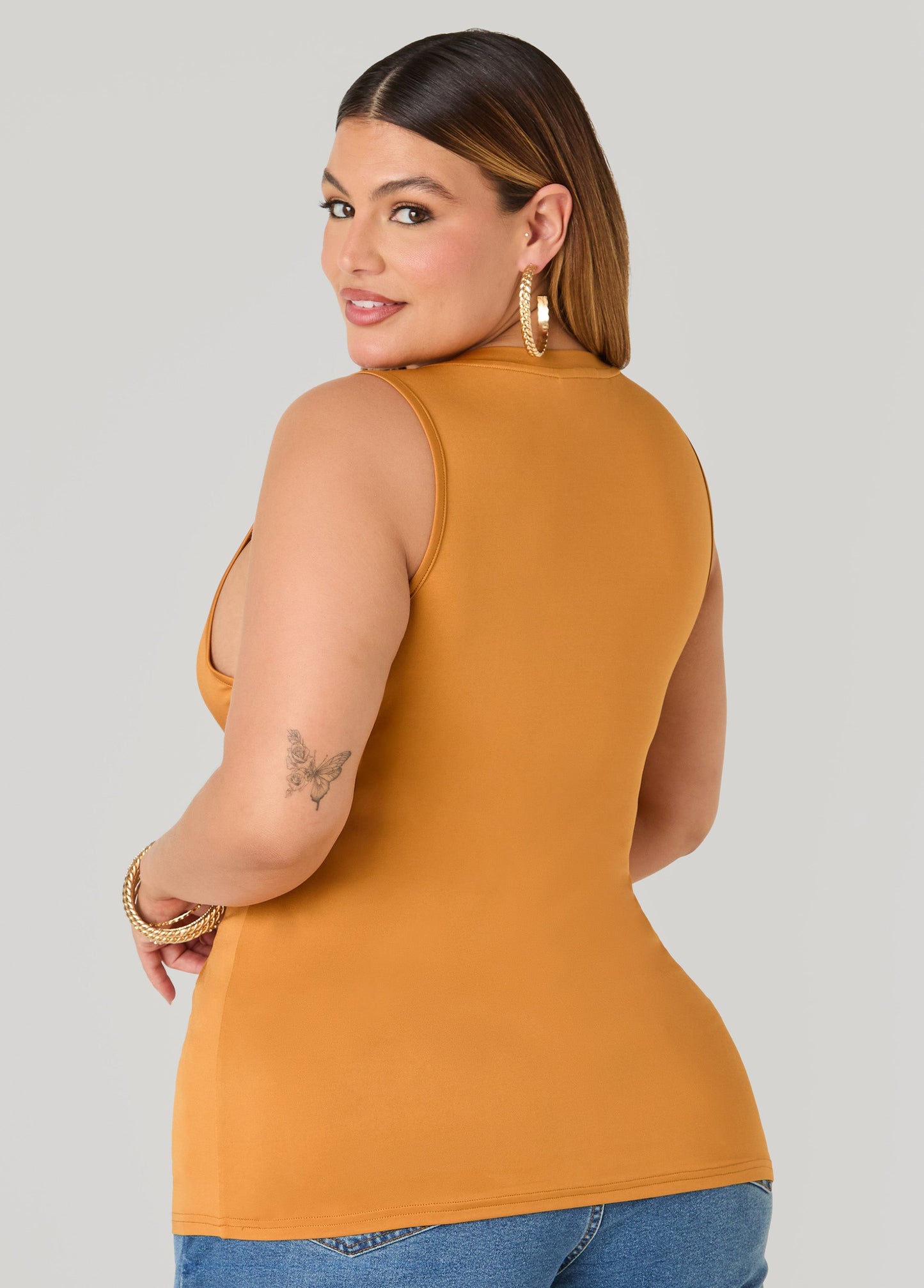 Ashley Stewart The Basic Stretch Knit Cami Bosphorus