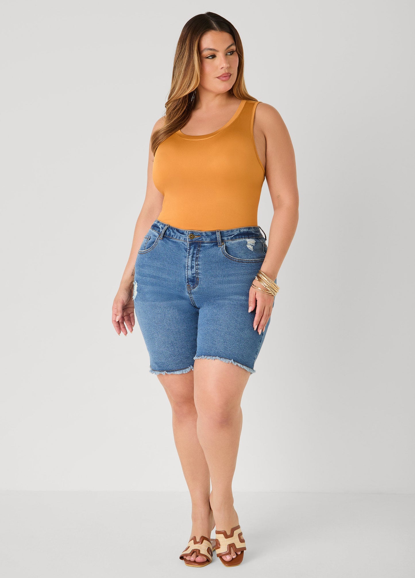 Ashley Stewart The Basic Stretch Knit Cami Bosphorus