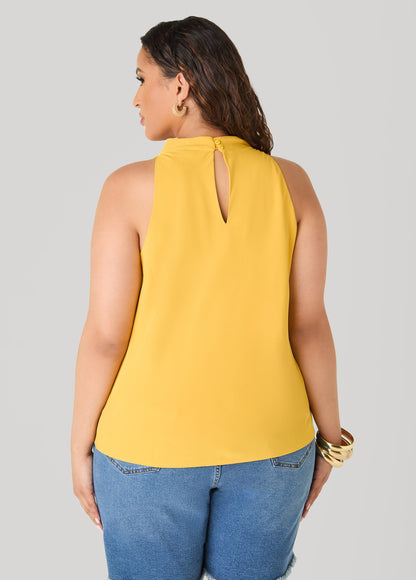 Ashley Stewart Embellished Cowl Neck Top Bosphorus