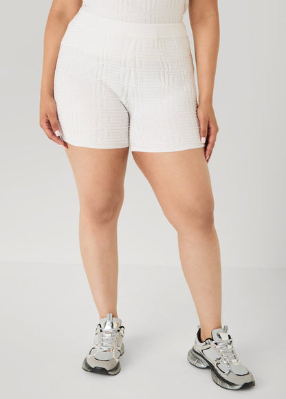 Ashley Stewart Jacquard Tank Top White