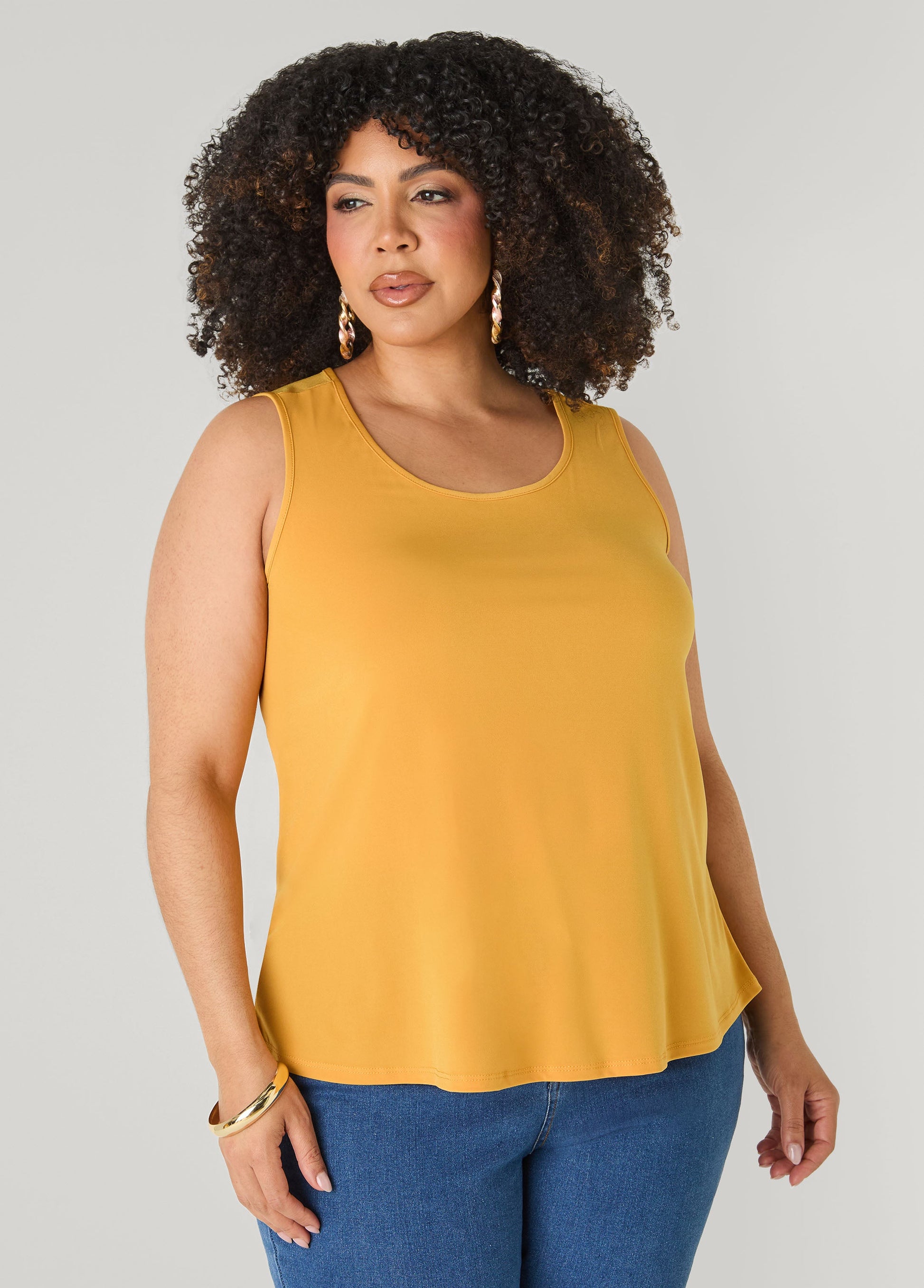 Ashley Stewart Cutout Knit Tank Poinsettia