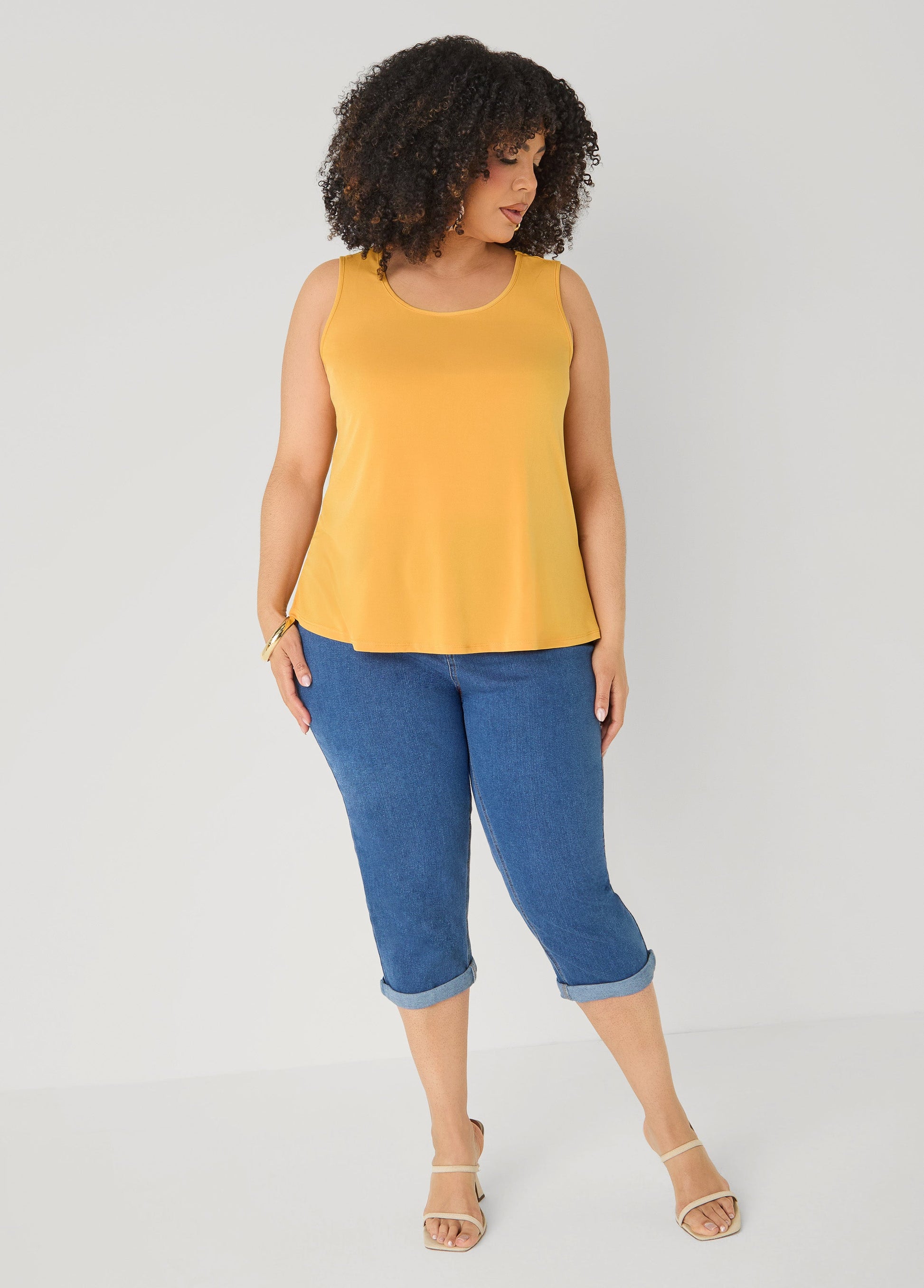 Ashley Stewart Cutout Knit Tank Poinsettia