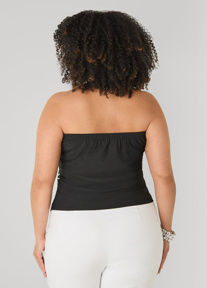 Ashley Stewart Crystal Tube Top Poinsettia