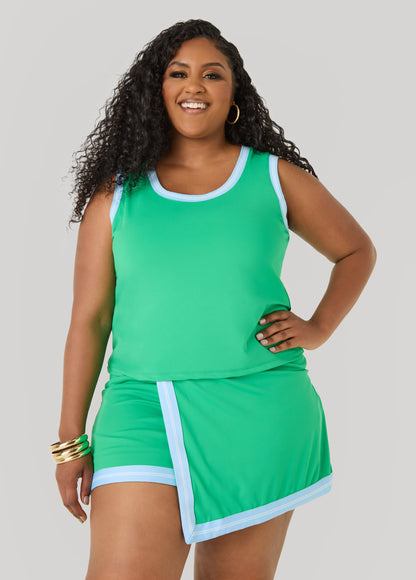 Ashley Stewart Two Tone Tennis Tank Light Pink
