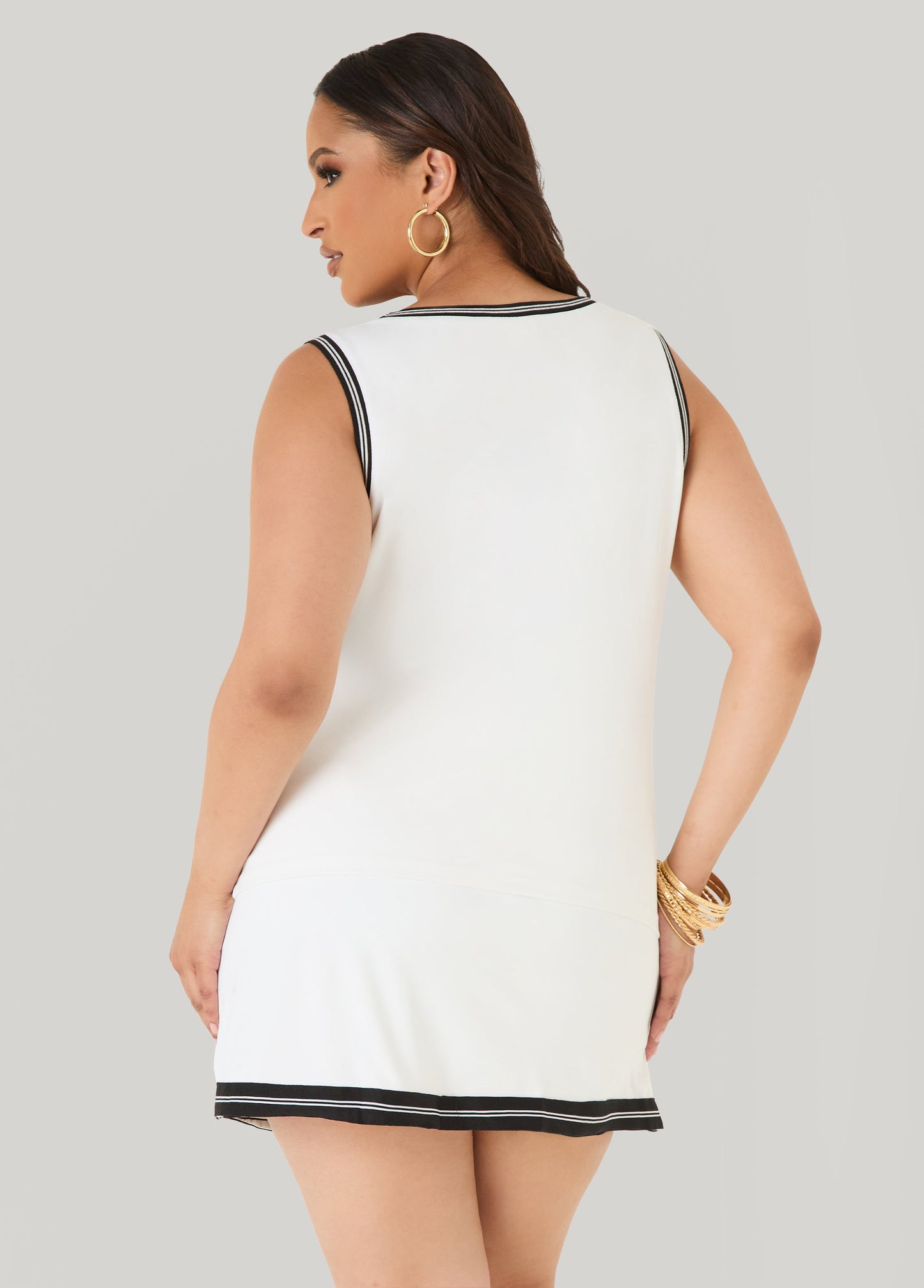 Ashley Stewart Two Tone Tennis Tank Light Pink