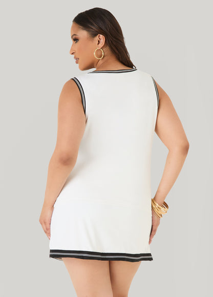 Ashley Stewart Two Tone Tennis Tank Light Pink