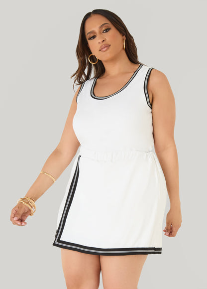 Ashley Stewart Two Tone Tennis Tank Light Pink