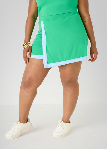 Ashley Stewart Two Tone Tennis Skort Light Pink