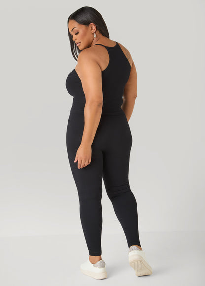 Ashley Stewart Ribbed Tank And Leggings Set Lavender