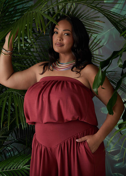 Ashley Stewart Bubble Tube Top Rust