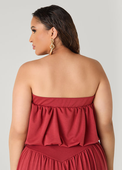 Ashley Stewart Bubble Tube Top Rust