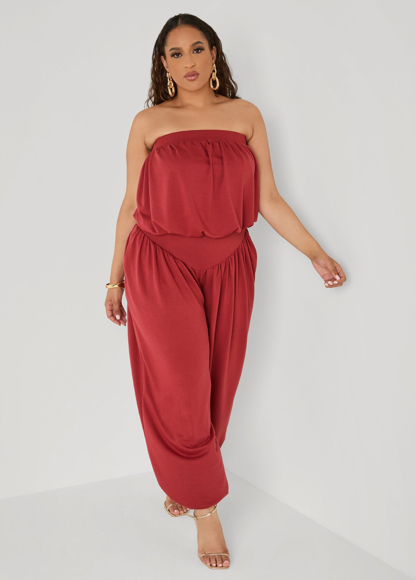 Ashley Stewart Bubble Tube Top Rust