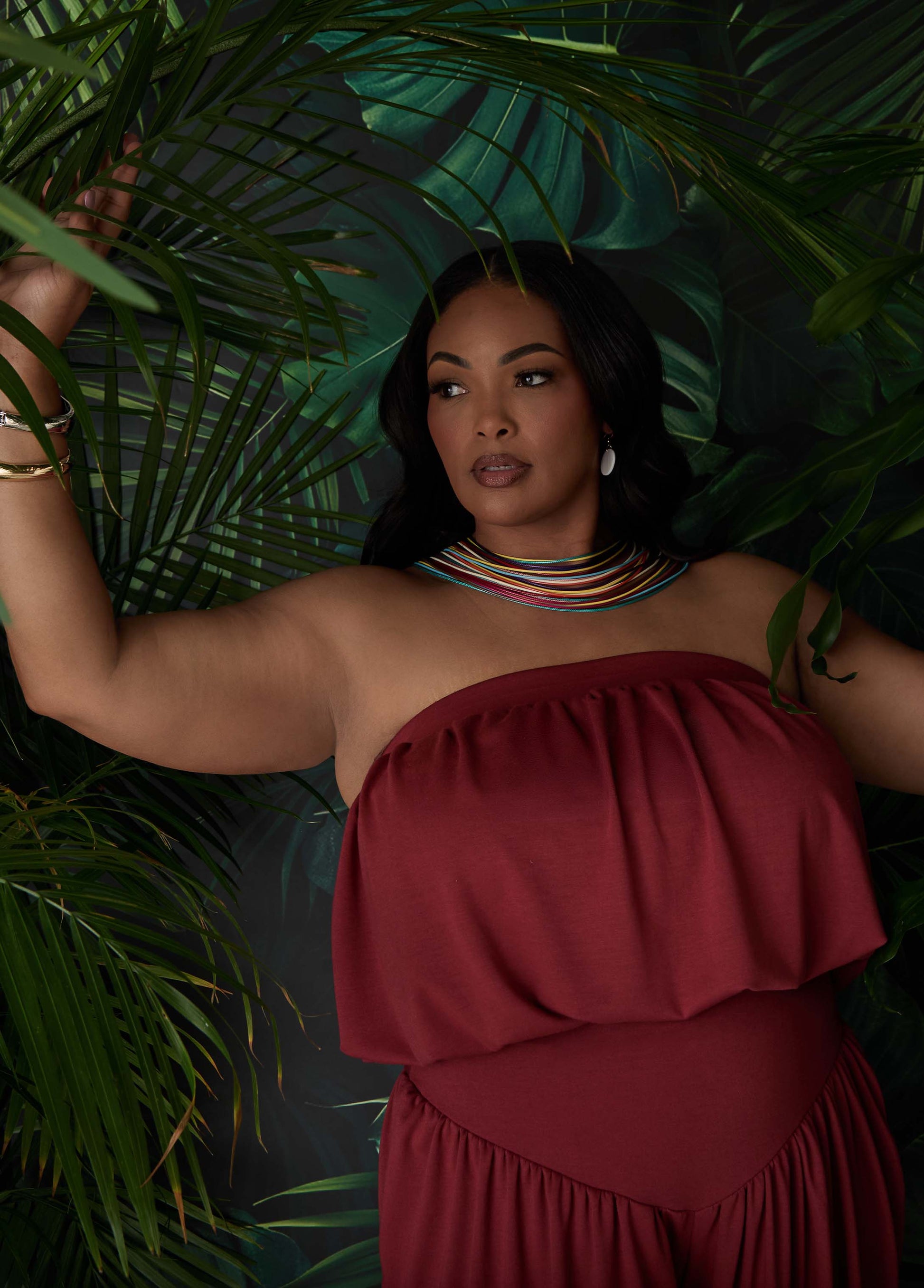 Ashley Stewart Bubble Tube Top Rust