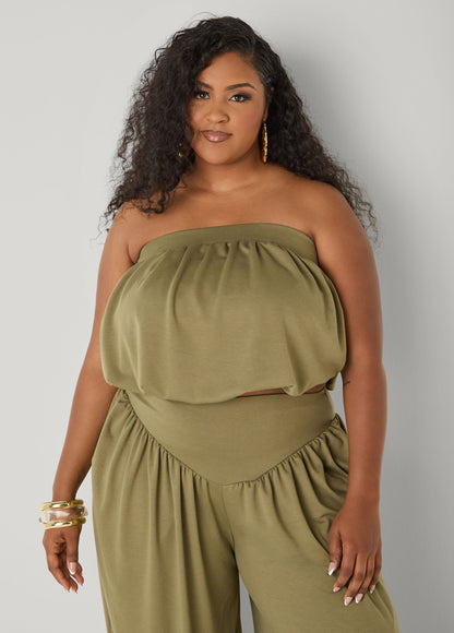 Ashley Stewart Bubble Tube Top Rust