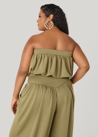 Ashley Stewart Bubble Tube Top Rust
