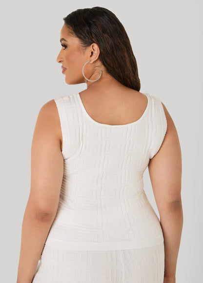 Ashley Stewart Jacquard Shorts White