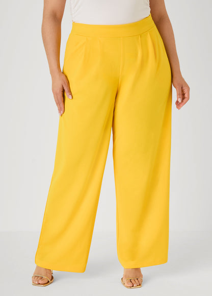 Ashley Stewart Pleated Wide Leg Pants Royal Blue