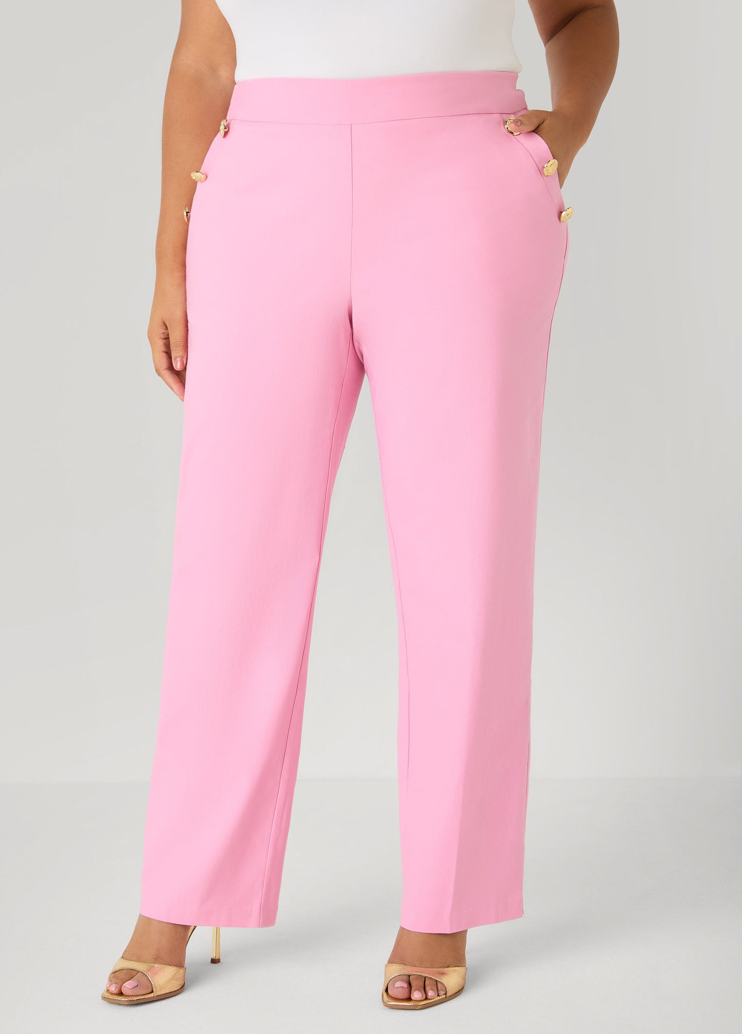 Ashley Stewart Millennium Sailor Pants Pink