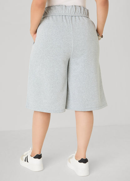 Ashley Stewart Foldover Drawstring Shorts Peacoat