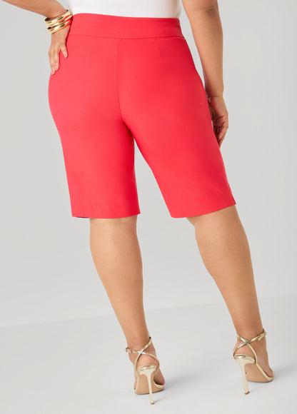 Ashley Stewart Millennium Bermuda Shorts Poinsettia