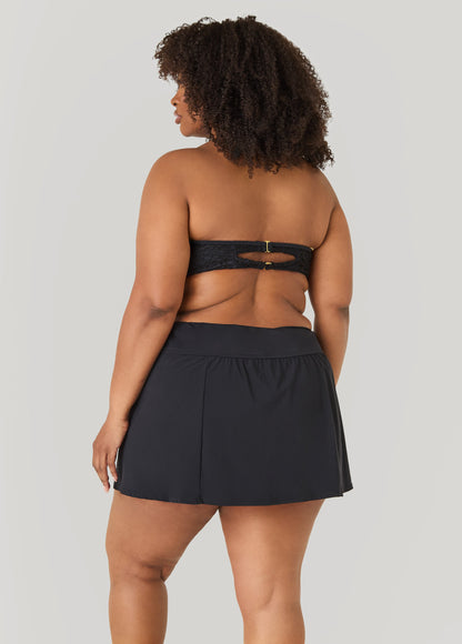 Ashley Stewart Knitted Halter Bikini Top Black