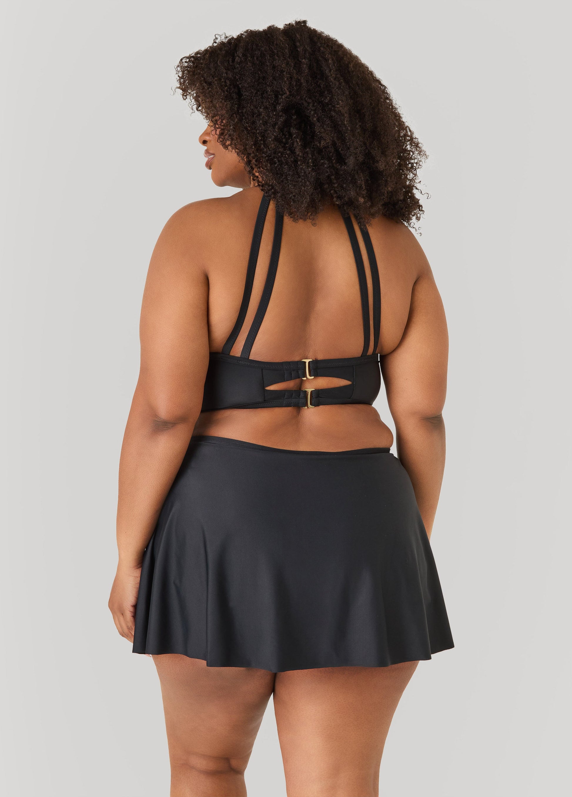 Ashley Stewart Crochet Bikini Top Black