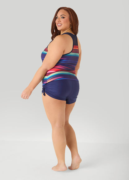 Ashley Stewart Striped Tankini Set Multi