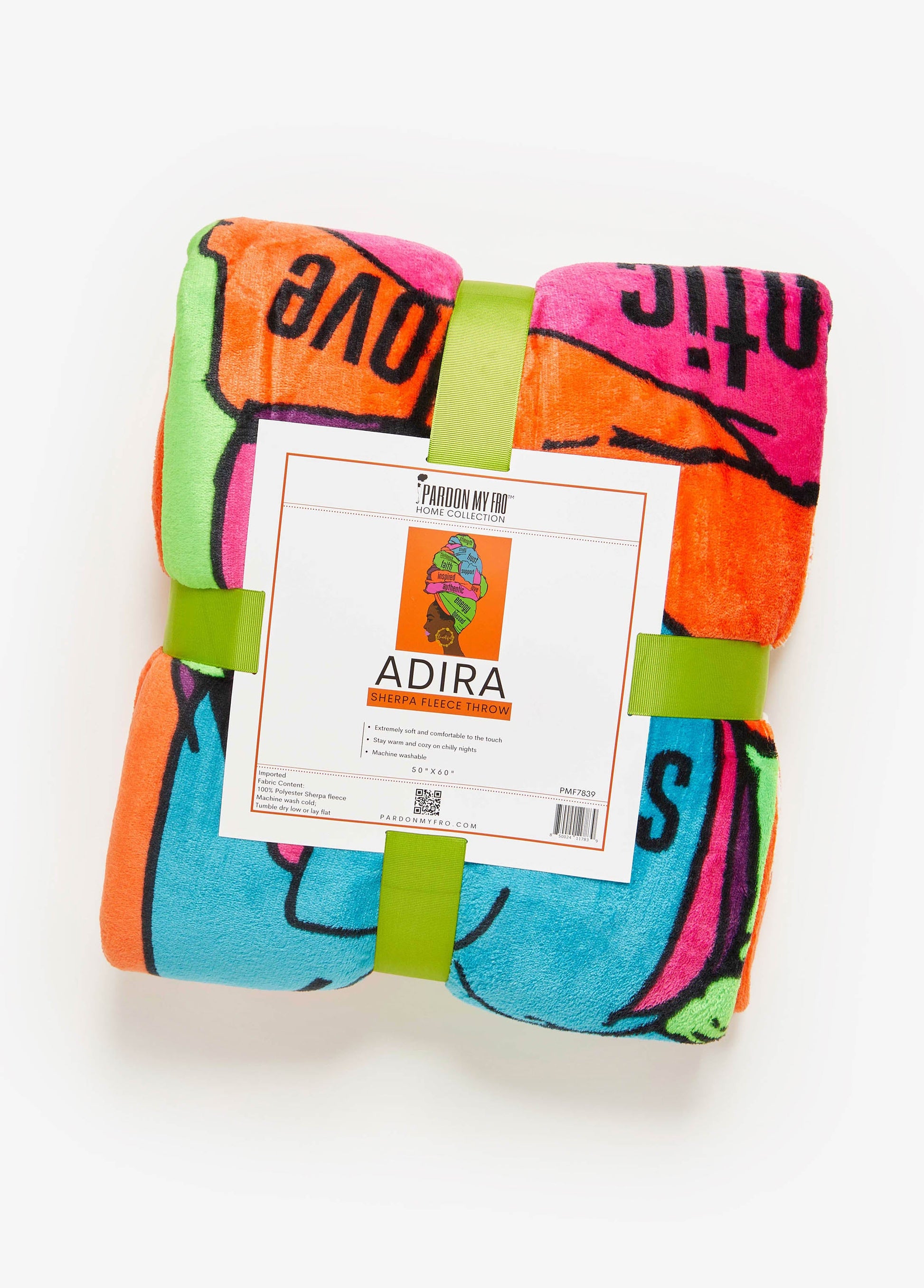 Ashley Stewart Pardon My Fro™ Adira Blanket Orange