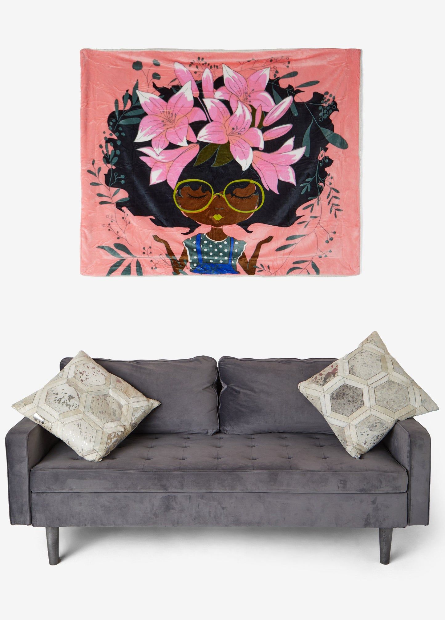 Ashley Stewart Pardon My Fro™ Lily Blanket Pink