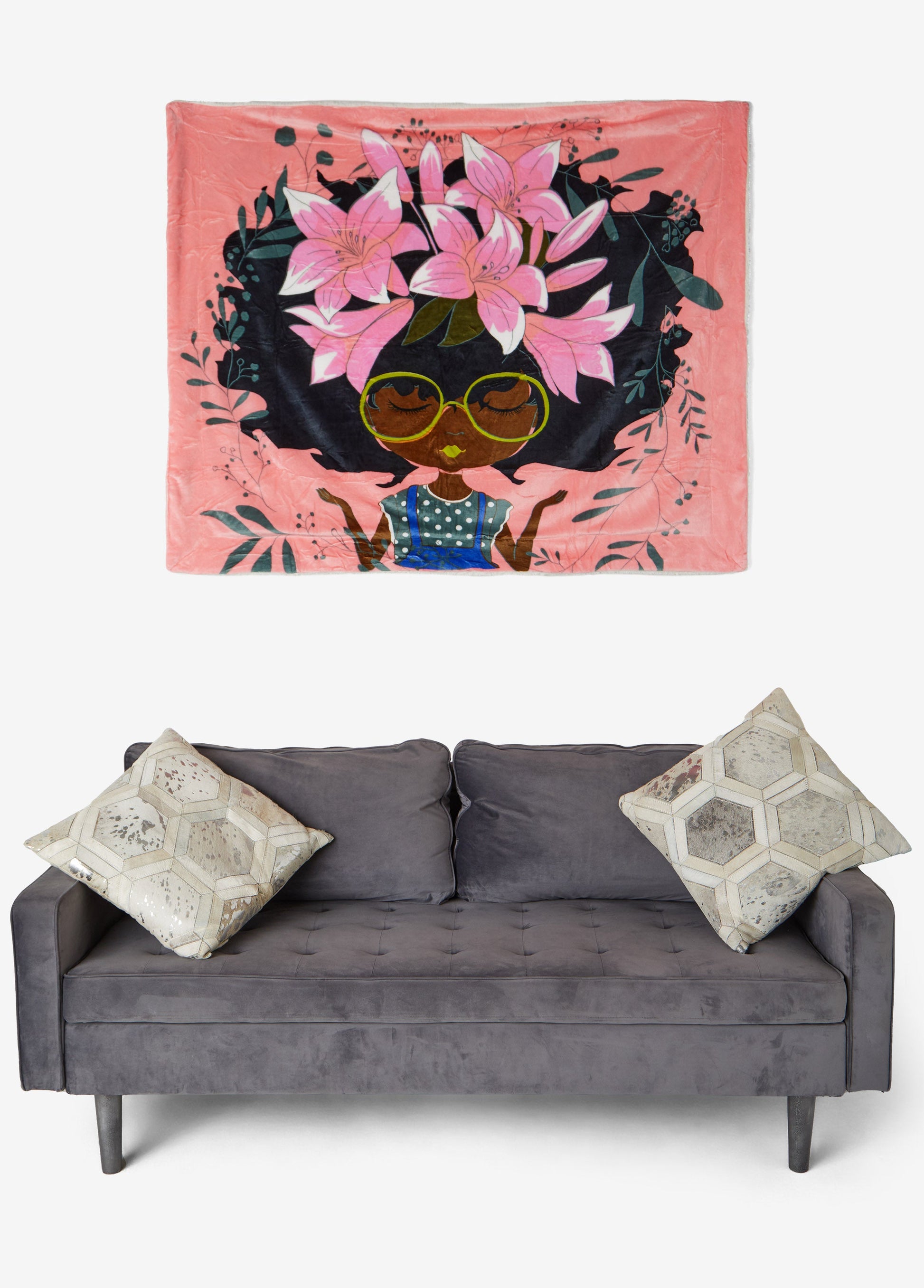 Ashley Stewart Pardon My Fro™ Lily Blanket Pink