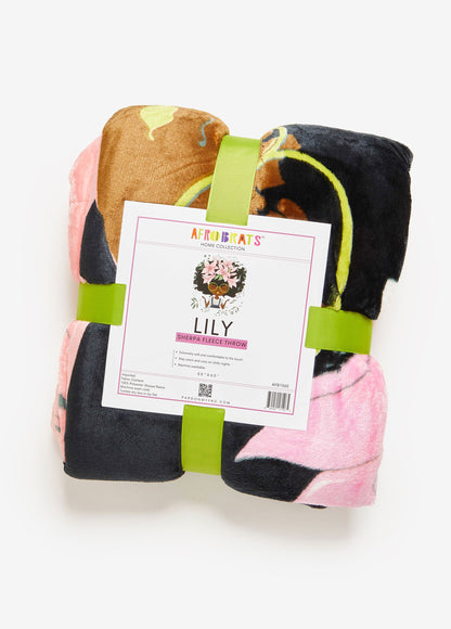 Ashley Stewart Pardon My Fro™ Lily Blanket Pink